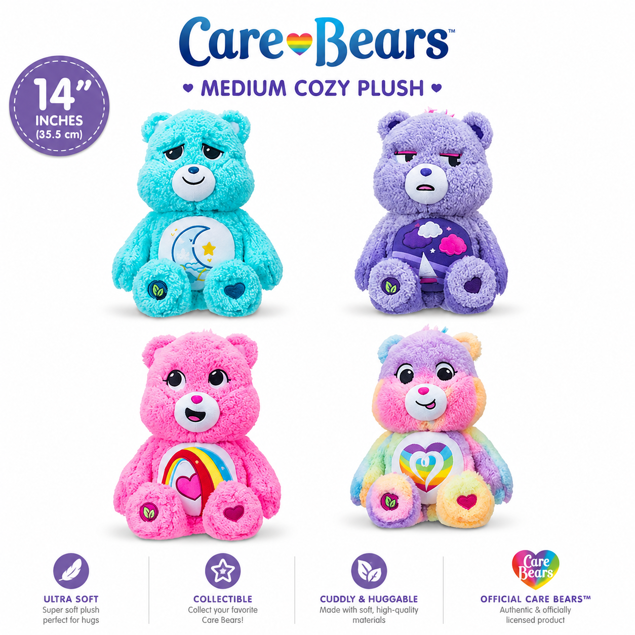 Kroeger Care Bears 14" Medium Cozy Plush