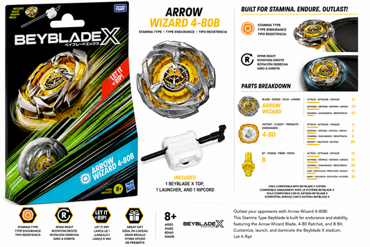 Hasbro Beyblade X Arrow Wizard Starter Pack