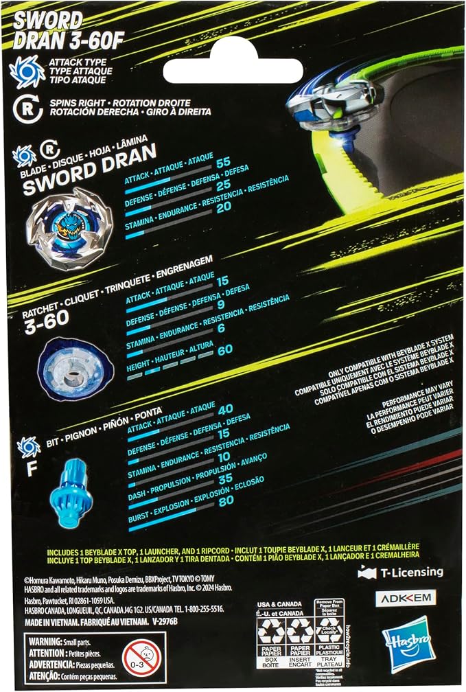 Hasbro Beyblade X Sword Dran Starter Pack