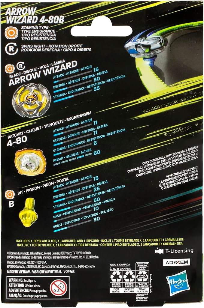 Hasbro Beyblade X Arrow Wizard Starter Pack