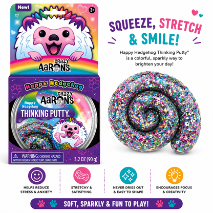 Crazy Aaron's Happy Hedgehog Thinking Putty