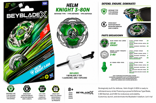 Hasbro Beyblade X Helm Knight  Starter Pack
