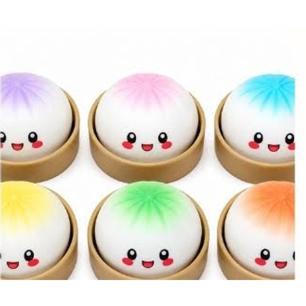 Steamed Bun Squishy - Sprayed Colorful