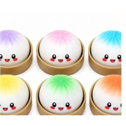 Steamed Bun Squishy - Sprayed Colorful